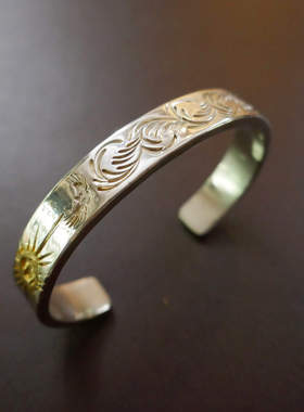 znative原first arrows匠人高桥风侧错金老鹰射线唐草手镯