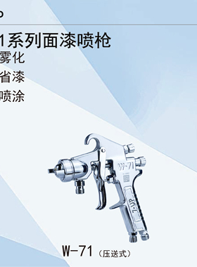 7-UP漆宝W-71手动喷枪家具木工汽车面漆喷枪重力式上壶下壶喷漆枪
