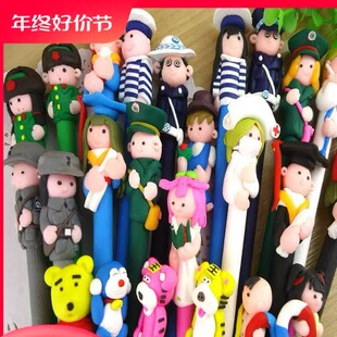 软陶笔日韩国文具可爱卡通圆珠笔油笔原子笔小学生圣诞节礼品