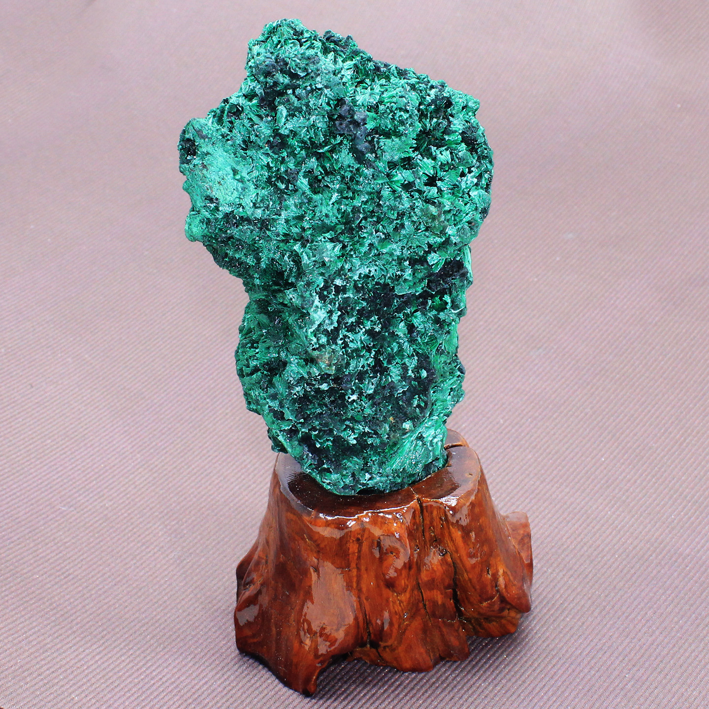 如鸿一物一图天然绿色孔雀石原石摆件水晶矿石标本石头办公桌装饰