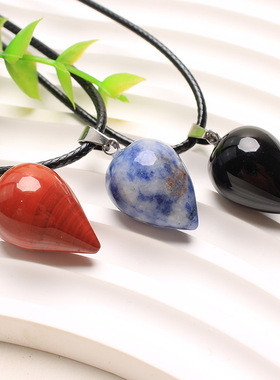 如鸿男女红碧玉水晶吊坠