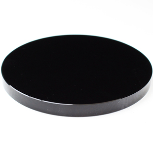 如鸿天然黑曜石原石圆片圆盘镜面光板圆形石板水晶石头片杯垫底座