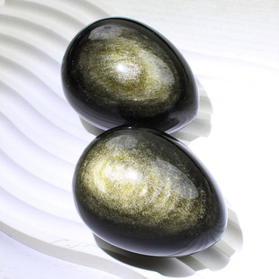 如鸿天然黑曜石原石摆件鸭蛋形大号金曜石手把玩件办公桌发财饰品