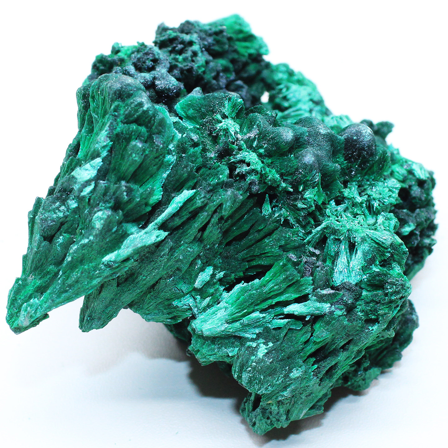 如鸿一物一图天然孔雀石原石摆件针绒光矿石标本石头科普教学奇石