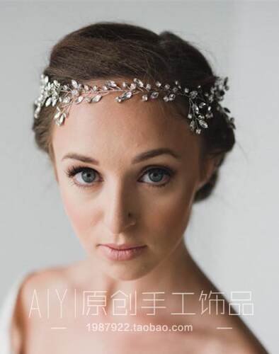日韩风珍珠水晶伴娘森林手工发饰