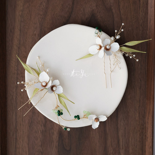 发簪造花液手绘花韩式森系古风
