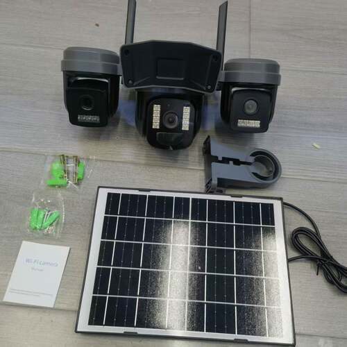 new 三镜头小鹰看看okam wifi 太阳能无线 网络摄像头  camera