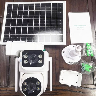 new24小时录像4G超级看看icsee太阳能camera双画面户外 摄像头