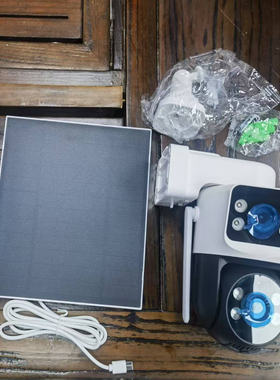 AOV跨境 4G超级看看icsee太阳能 双画面 不插电摄像头 camera