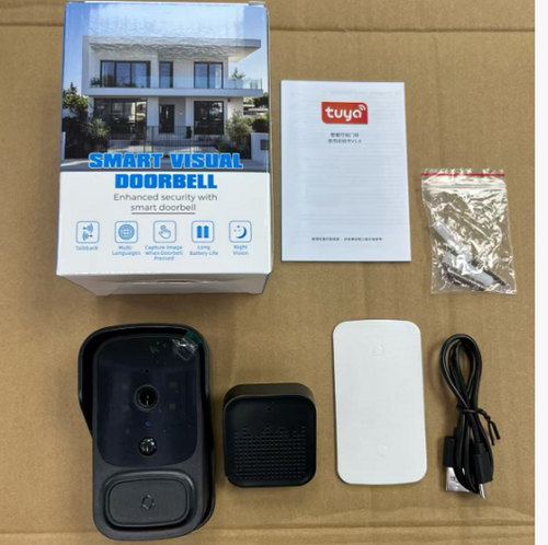 NEW跨境tuya涂鸦门铃doorbell无线可视摄像头wifi camera  720P