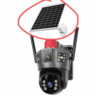 跨境小鹰看看双画面4G太阳能摄像头wifi camera户外网络摄像okam