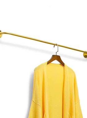 铁艺服装店展示架上墙服装架女装店个性金色货架壁挂式正挂衣服架