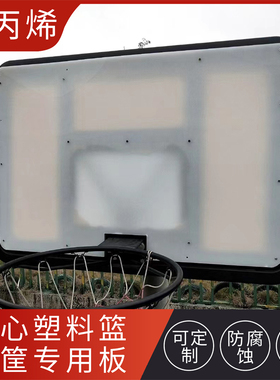 实心塑料篮球筐专用板可裁剪隔板白色PP胶板材尼龙pe板