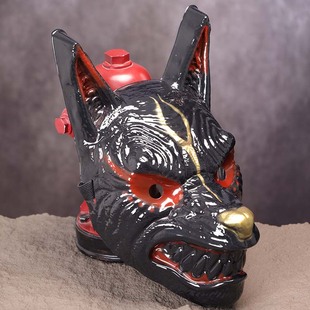 万圣节狼头面具cos立体大灰狼卡通动物狼王面具派对游戏表演用品