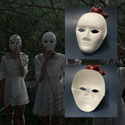 纸浆白色面具成人儿童