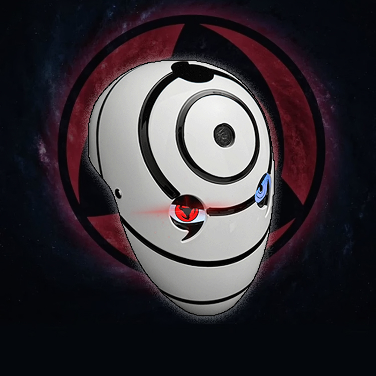 宇智波带土白面具新款血轮眼轮回眼发光亮片火影忍者动漫人物cos