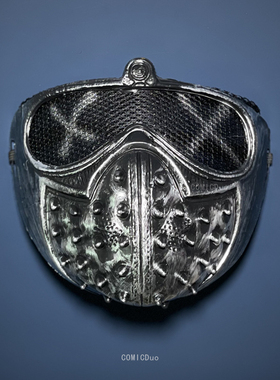 万圣节朋克恶魔cos动漫看门狗面具鬼步街舞黑色柳钉恐怖舞会道具