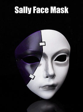 小兰花SallyFace面具手作手绘上色万圣节舞台演出美人装扮道具女
