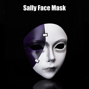 小兰花SallyFace面具手作手绘上色万圣节舞台演出美人装扮道具女