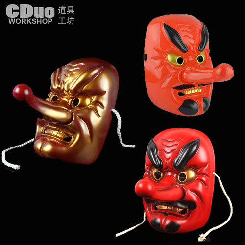 漫哆工坊天狗能剧面具