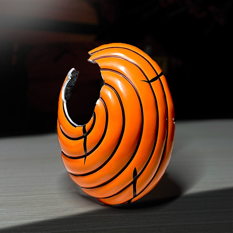 宇智波带土火影阿飞面具破损破碎斑cos发光写轮眼道具忍者装扮