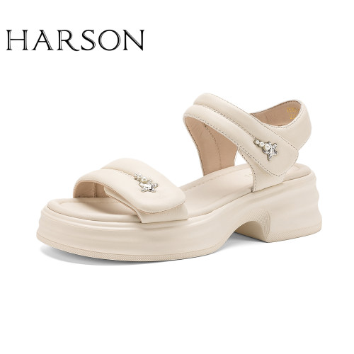 HARSON女夏厚底增高百搭凉鞋