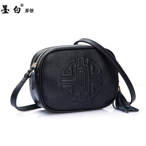 真皮斜挎小包女牛皮简约百搭款