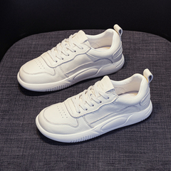 头层牛皮小白鞋女2025秋冬新款大码女鞋41百搭加绒软底休闲板鞋43