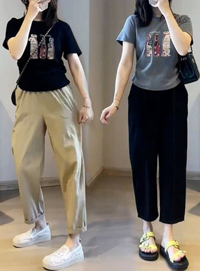 气质穿搭一整套女夏季欧洲站大码