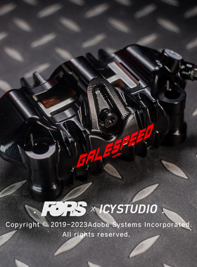 GALESPEED风速红字CNC大辐射卡钳100MM锁点黑红左右-FORS佛系车业
