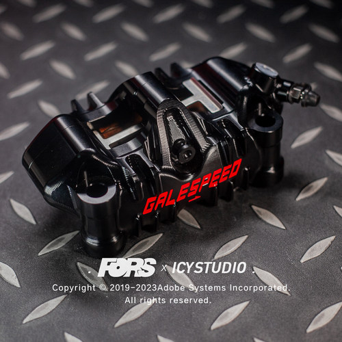 GALESPEED风速红字CNC大辐射卡钳100MM锁点黑红左右-FORS佛系车业