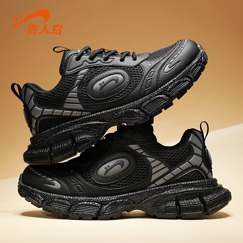 贵人鸟女鞋减震运动鞋黑色老爹鞋