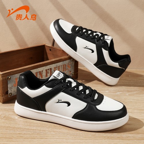 贵人鸟车缝线系带男士低帮