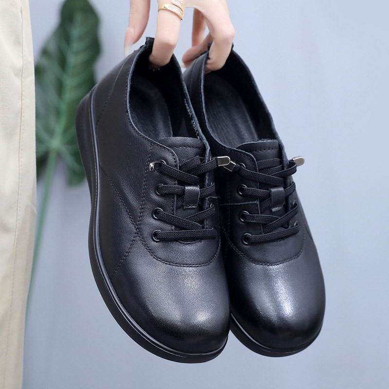 头层牛皮2026春季新款平底妈妈鞋休闲百搭中老年女鞋舒服透气女鞋,女鞋,深口单鞋,淘宝优惠券,粉丝福利购,淘宝优惠卷