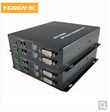 也仁 dvi光端机 dvi光纤延长器 2路(fc接口) 单模单纤20公里