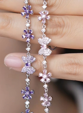 旭平仙女风樱花蝴蝶结手链时尚轻奢精致高级感气质清冷感氛围手饰