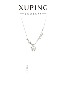 旭平液态蝴蝶链条拼接项链女小众设计感时尚潮酷个性高级感锁骨链