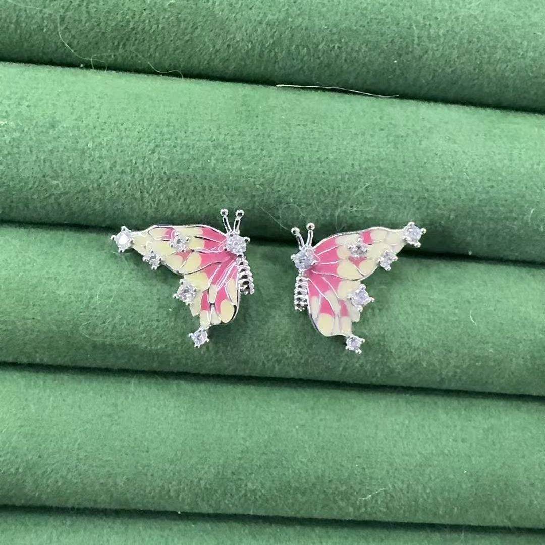 旭平合金蝴蝶耳钉耳饰,饰品/流行首饰/时尚饰品新,耳钉,淘宝优惠券,粉丝福利购,淘宝优惠卷