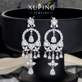 旭平优雅时尚 气质微镶灵动时尚 轻奢重工梦网流苏耳钉