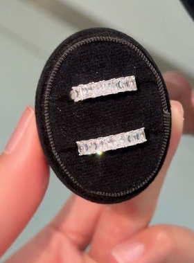 柔柔轻奢时尚闪亮冰糖方形戒指女个性简约ins气质易搭食指戒指环