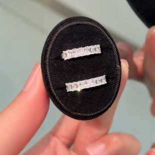 楠楠轻奢时尚闪亮冰糖方形戒指女个性简约ins气质易搭食指戒指环