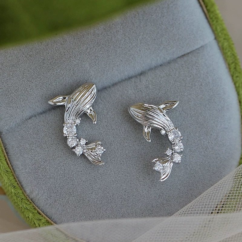 旭平【鲸海】清冷感小鲸鱼可爱精致耳钉小巧日常高级感轻奢耳饰女,饰品/流行首饰/时尚饰品新,耳钉,淘宝优惠券,粉丝福利购,淘宝优惠卷