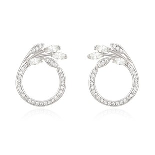 旭平藤蔓花园麦穗环状耳钉时尚小众高级好搭设计感易搭树枝耳饰