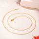 旭平时尚 通勤易搭O字链仿黄金色项链素链裸链日常搭配锁骨链