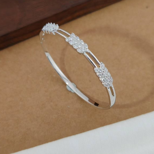 旭平简约几何造型微镶人造石时尚 气质手饰高级感气质手镯