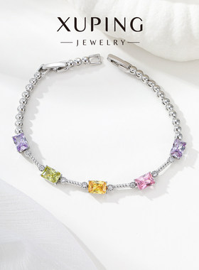 旭平彩色时尚小巧精致方块冰糖手链