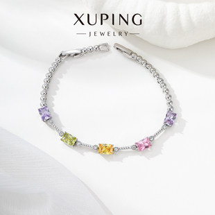 旭平彩色时尚小巧精致方块冰糖手链