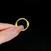 旭平素圈光面戒指镀细圈食指戒ins中性冷淡风情侣指环男女