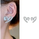 旭平爱心耳钉精致密镶心形轻奢气质耳钉