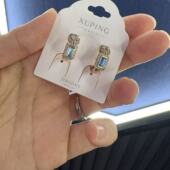 旭平仿水晶方块小耳扣